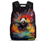 TPISLI Panda Design School Backpack for Students School Years 1-4 Animal Panda Rucksack Ages 6-10 Children, Side Pockets Adjustable Straps Daily Essentials