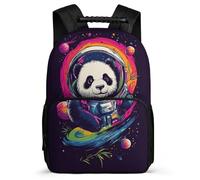 TPISLI Panda Illustration Rucksack Primary Classes for Kids and Teens 8-12 Years Animal Design School Bag Boys, Sturdy Handle Soft Felt Details Daily Essentials