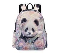 TPISLI Panda Rucksack Teens 12-16 Year Olds Animal Panda Book Bag Girls Year 9 Modern Durable 16.5 Inch Laptop Rucksack Junior School Hiking Day Trips Travel Use