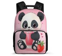 TPISLI Panda School Backpack for Kids Primary Classes Kawaii Animal School Bag Age 5-10 Boys Girls, Padded Back Soft Felt Details Travel Daily Use