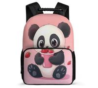 TPISLI Panda School Backpack Junior School for Students 7-11 Year Olds Cute Animal Bookbag Students, Soft Felt Details Lightweight Travel Daily Use