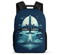 TPISLI Passenger Aircraft Backpack for Girls Boys Primary School Airliner Daypack School Years 2-5 Girls, Adjustable Straps Side Pockets Outdoor Day Trips