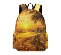 TPISLI Pastoral Scenery School Bag Boys Age 15 Landscape Rucksack Girls 7-11 Year Olds Modern Durable Spring Outing Backpack School Years 3-6 Daily Use Daily Carry