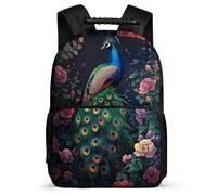 TPISLI Peacock Backpack for Boys Years 1-4, Animal Rucksack for Girls Boys, Lightweight School Bag, Side Pockets, Padded Back, Travel Daily Use