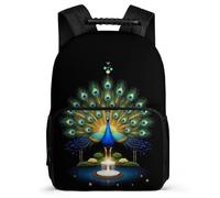 TPISLI Peacock Backpack for Girls Boys Age 5-10 Animal Peacock Rucksack for Girls Boys Primary Classes, Sturdy Handle Adjustable Straps Outdoor Day Trips
