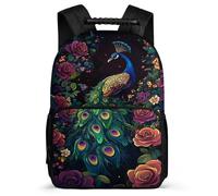 TPISLI Peacock Daypack for Children 6-11 Years Animal Peacock Rucksack for Kids and Teens School Years 1-4, Soft Felt Details Adjustable Straps Birthday Gift