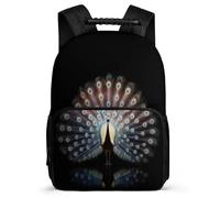 TPISLI Peacock Daypack Primary Classes for Girls Boys Primary Age 6-11 Animal Bookbag Girls Boys, Adjustable Straps Padded Back Travel Daily Use
