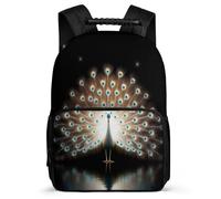 TPISLI Peacock Design Backpack for Girls Boys School Years 2-5, Animal Rucksack for Kids, Lightweight School Bag, 1680D Fabric, Primary Classes, Daily Essentials