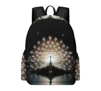TPISLI Peacock Design Bookbag Students Year 4 Animal Rucksack Girls School Years 4-8 Durable Cool 11.6 Inch Laptop Daypack Secondary School Hiking Travel Use