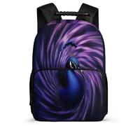 TPISLI Peacock Design Rucksack for Girls Boys Junior School Animal Pattern Daypack 8-12 Years Girls Boys, Soft Felt Details 1680D Fabric Back to School Gift
