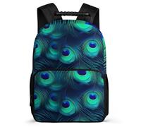 TPISLI Peacock School Backpack 8-12 Years for Boys, Animal Theme Daypack for Students, Lightweight Bag, 1680D Fabric, Primary Classes, Daily Essentials