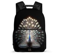TPISLI Peacock School Backpack for Kids and Teens 8-12 Years Animal Peacock Bookbag for Children Primary Classes, 1680D Fabric Lightweight Back to School Gift