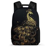 TPISLI Peacock School Backpack for Kids and Teens Age 5-10 Animal Peacock Backpack for Kids and Teens School Years 1-4, Durable Side Pockets Short Trips