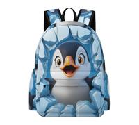TPISLI Penguin 3D Bookbag Teens 12-16 Year Olds Animal Penguin Book Bag Students Year 9 Durable Lightweight Spring Outing Backpack Junior School Daily Use School Gift