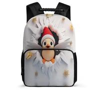 TPISLI Penguin 3D Design School Backpack Year 3-6 for Kids and Teens Primary Age 6-11 Cute Animal Daypack Girls Boys, Sturdy Handle Padded Back Birthday Gift