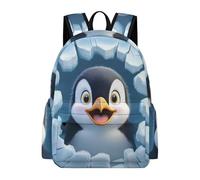 TPISLI Penguin Backpack School Bag Animal Print Kids Teens 8-15 Daypack for Daily Classes, Modern Outdoor Rucksack for Daily Study and Weekend Use and Class Travel Use