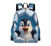 TPISLI Penguin Design Daypack Girls Age 11 Animal Print Backpack Teens 7-11 Year Olds Trendy Modern Spring Outing Backpack Junior School Hiking Day Trips School Gift