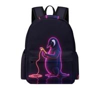 TPISLI Penguin Motif Bookbag Boys Ages 8-12 Animal Print Book Bag Teens 10-14 Year Olds Durable Lightweight 15.6 Inch Laptop Rucksack Secondary School Outdoor Travel
