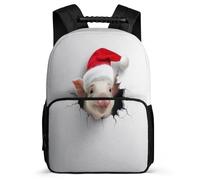 TPISLI Pig School Backpack for Boys Girls Kids Kindergarten Elementary School Bag Animal Piglet 3D Bookbags with Side Pockets Rucksack Purse