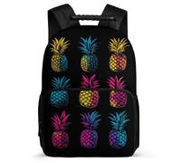 TPISLI Pineapple Motif Rucksack for Girls Age 5-10, Fruit Print Bookbag for Children, Durable Backpack, 1680D Fabric, Primary Classes, Daily Essentials