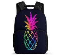 TPISLI Pineapple Motif School Backpack Year 2-5 for Kids and Teens 6-11 Years Fruit Design Rucksack Girls Boys, Lightweight Sturdy Handle Outdoor Day Trips