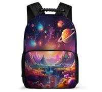 TPISLI Planet Rucksack for Boys School Years 1-4 Colored Cosmos Backpack School Years 2-5 Boys Girls, Lightweight Adjustable Straps Travel Daily Use
