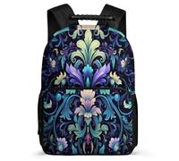 TPISLI Plant Floral Rucksack for Kids Age 5-10, Flowers Motif Bookbag for Boys Girls, Durable Backpack, 1680D Fabric, Primary Classes, Daily Essentials