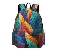TPISLI Plant Leaf Backpack Boys Girls Age 8-14 School Bag Tropical Jungle Rucksack for Daily Classes, Lightweight 15.6 Inch Laptop Bag for Books and Outdoor Use and Outdoor Study Days