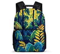 TPISLI Plant Leaf School Bag Primary School for Kids and Teens 7-11 Year Olds Tropical Jungle Backpack Students, Side Pockets Padded Back Outdoor Day Trips