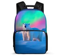 TPISLI Polar Bear Print Backpack for Kids School Years 2-5, Animal Motif Rucksack for Children, Lightweight School Bag, 1680D Fabric, Primary Classes, Daily Essentials