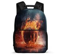 TPISLI Primary Boys School Backpack Ice And Fire Basketball Bookbag for Girls, Children's Cute Rucksack Basketball Bag Kids Back Pack School Bags for Travel