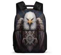 TPISLI Primary Boys School Backpack White Headed Eagle Bookbag for Girls, Children's Cute Rucksack Bird Theme Bag Kids Back Pack School Bags for Travel