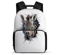 TPISLI Primary Boys School Backpack Zebra Bookbag for Girls, Children's Cute Rucksack 3D Animal Bag Kids Back Pack School Bags for Travel