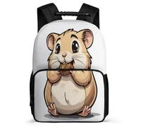 TPISLI Primary School Backpack Cute Guinea Pig Teen Boy Large Capacity Girls Casual Daypack Bookbag Animal Rucksack 15.7inch School Bag with Front Pocket