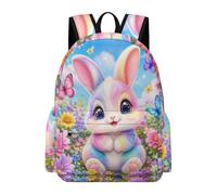 TPISLI Rabbit Bookbag Girls 10 Year Olds Cute Rabbit Rucksack Children Age 14 16.5 Inch Laptop Rucksack Secondary School Outdoor Travel Everyday Use