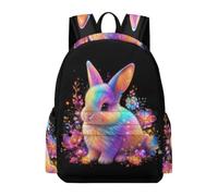 TPISLI Rabbit Schoolbag Teens 12-16 Year Olds Cute Rabbit School Backpack Boys 10-14 Year Olds Trendy Modern Hiking Bookbag Daily Use School Years 7-10 Travel Use