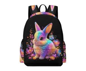 TPISLI Rabbit Schoolbag Teens 12-16 Year Olds Cute Rabbit School Backpack Boys 10-14 Year Olds Trendy Modern Hiking Bookbag Daily Use School Years 7-10 Travel Use
