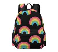 TPISLI Rainbow Rucksack Children Age 9 Colorful School Bag Students Year 10 Modern Trendy 14 Inch Laptop Rucksack Secondary School Hiking Travel Everyday Use