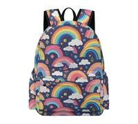 TPISLI Rainbows Daypack Students Ages 12-16 Colorful Rucksack Children Year 10 Modern Durable 11.6 Inch Laptop Daypack School Years 7-10 Travel Use Outdoor Gift