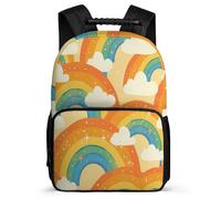 TPISLI Rainbows Rucksack Primary Classes for Kids Primary Age 6-11 Rainbows Motif Rucksack Kids and Teens, Side Pockets Adjustable Straps Travel Daily Use