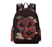 TPISLI Red Dragon Daypack Teens 12-16 Year Olds Animal Motif School Backpack Children Year 7 Modern Trendy Outdoor Travel Daypack Junior School Daily Use Outdoor Gift