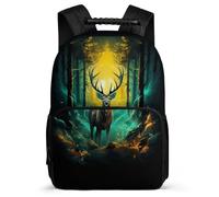 TPISLI Reindeer Theme Daypack for Boys Girls Age 5-10 Elk Daypack for Girls School Years 1-4, Adjustable Straps Sturdy Handle Back to School Gift