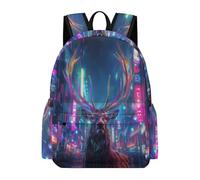 TPISLI Reindeer Theme School Bag for Boys Girls Ages 8-12 Backpack Deer Rucksack for Study Days, Modern 15.6 Inch Laptop Backpack for Study Days and Travel and Everyday Lessons