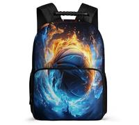 TPISLI Rucksack Boys Ice And Fire Basketball School Back Pack Children Kids Nylon And Felt Back Pack Basketball School Bag for Girls Elementary Students
