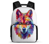 TPISLI Rucksack Boys Wolf School Back Pack Children Kids Nylon And Felt Back Pack Animal Wolve School Bag for Girls Elementary Students