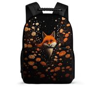 TPISLI Rucksack Fox School Bag Shoulder Bag Messenger Bagpack Children Zipper Travel Storage Bags Casual Bookbag Animal Pattern Design Backpack for 9-18 Years Old