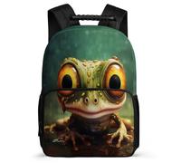 TPISLI Rucksack Frog Backpack for Boys Age 10-16 Cool Bag With Ugly for Girls Teen Kids Elementary School Large Shoulder Bookbag Travel Bag