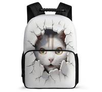 TPISLI Rucksack Kitten School Bag Shoulder Bag Messenger Bagpack Children Zipper Travel Storage Bags Casual Bookbag Cat Design Backpack for 9-18 Years Old