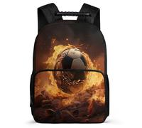 TPISLI School Back Pack Football for Kids Girls Schoolbag with Adjustable Shoulder Strap Casual Daypack for Primary Outdoor Rucksack Soccer Bookbag