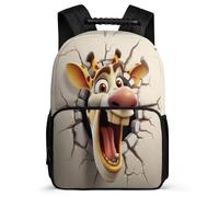 TPISLI School Back Pack Giraffe Bookbag for Girls Boys Backpack With Pocket Fashion Bagpack 3D Animal Cracker School Bag Kids